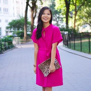 Fuchsia shirt dress